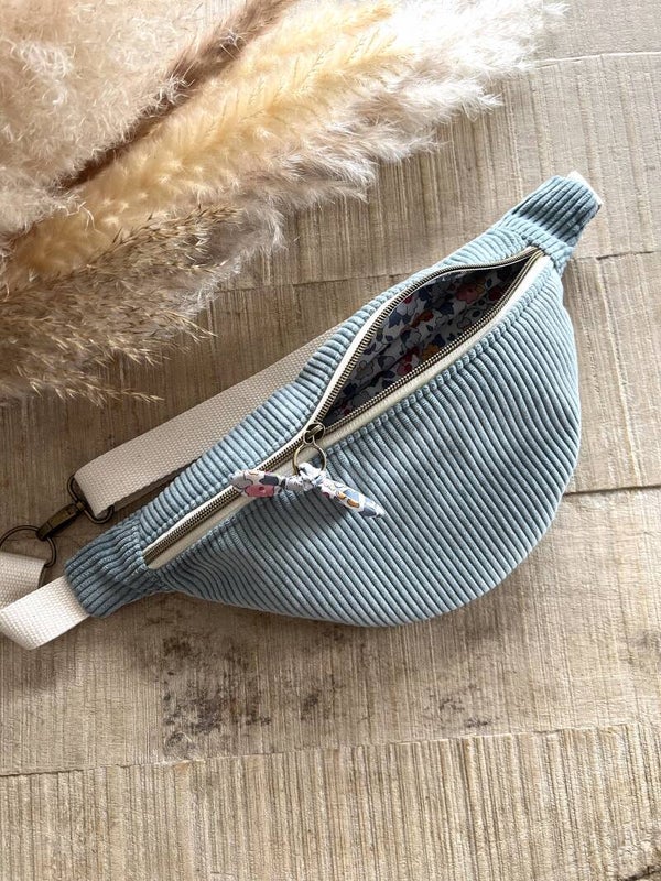 Sac banane bleu ciel