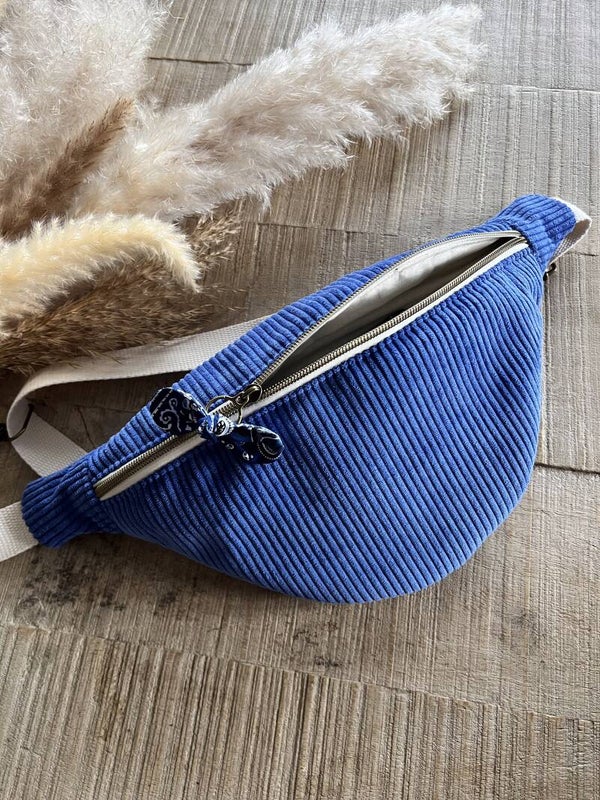 Sac banane bleu azur
