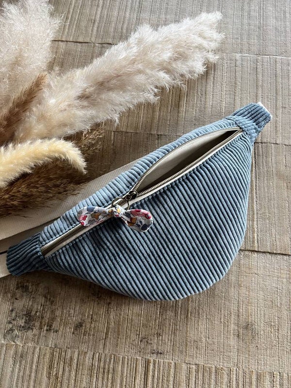 Sac banane bleu ciel