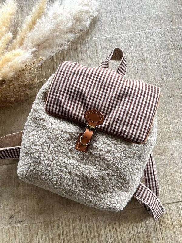 Sac à dos bouclette/ vichy