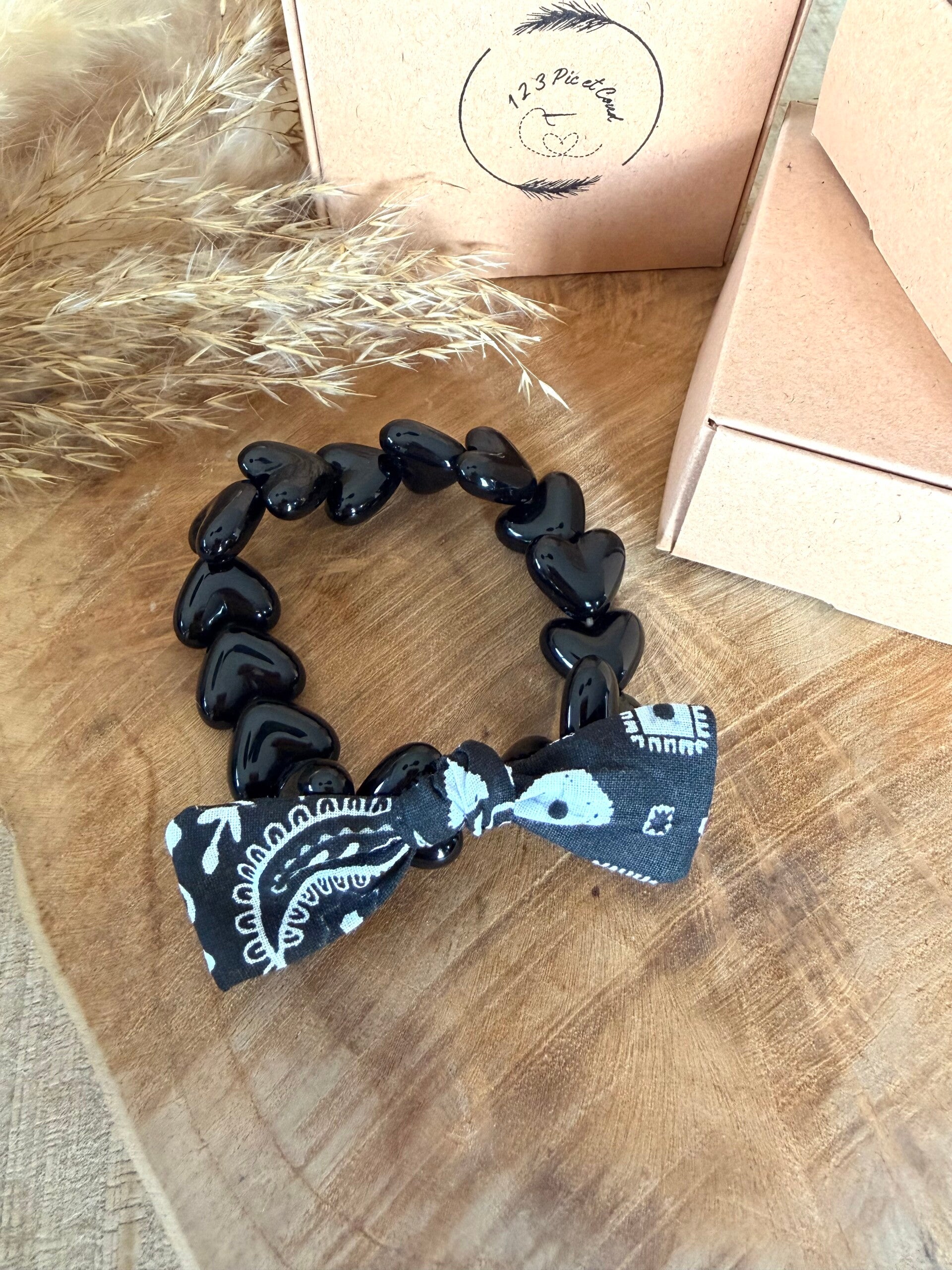 Coeur noir bandana