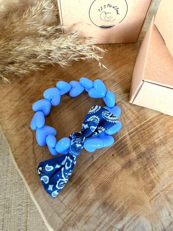 Coeur bleu bandana