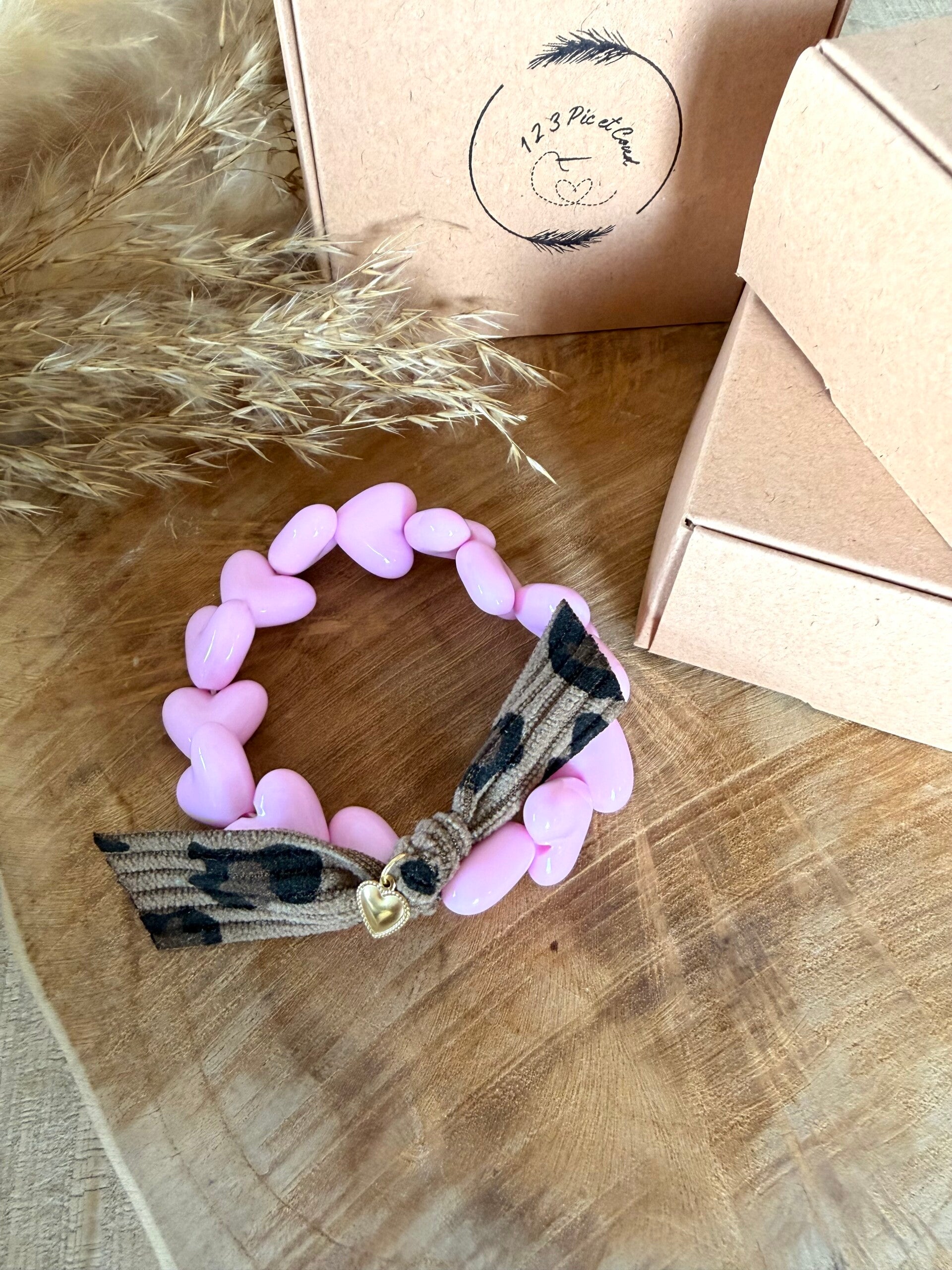 Coeur rose léopard 🐆