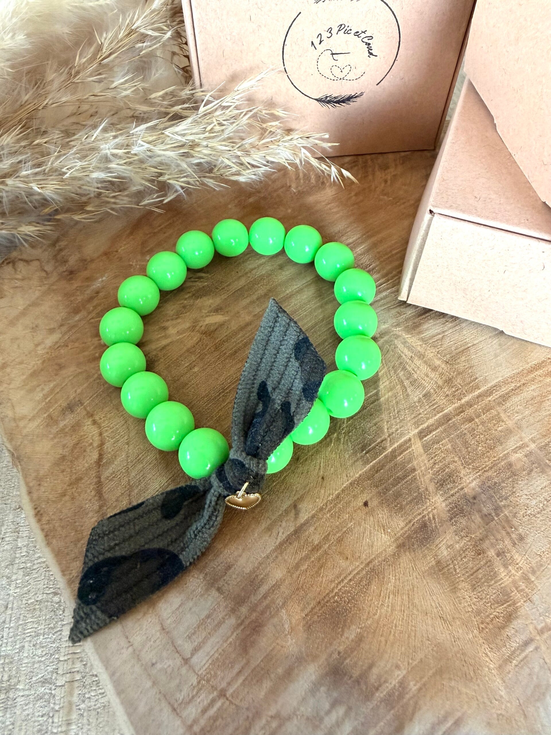 Boule vert pomme leopard
