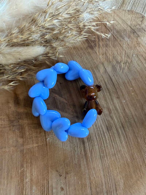 Coeur bleu ourson
