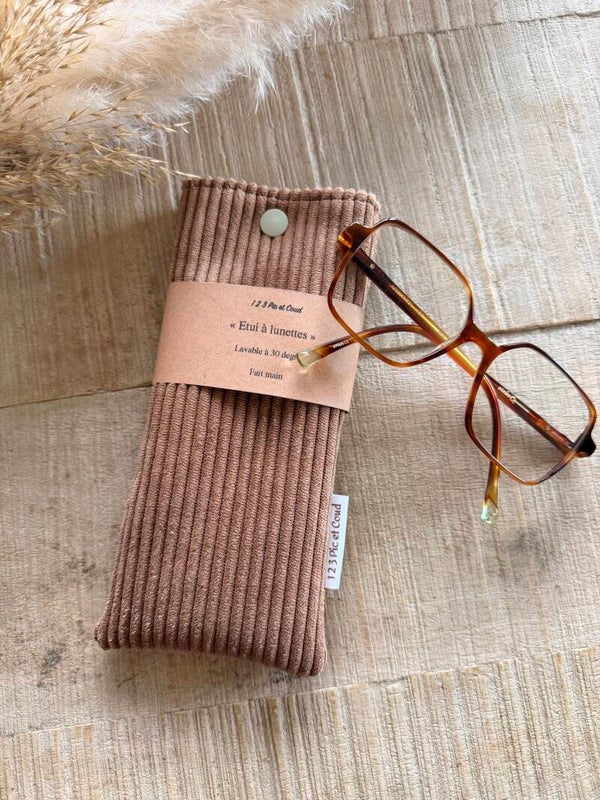 Etui à lunettes camel