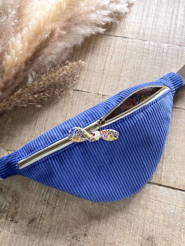 Sac banane bleu azur