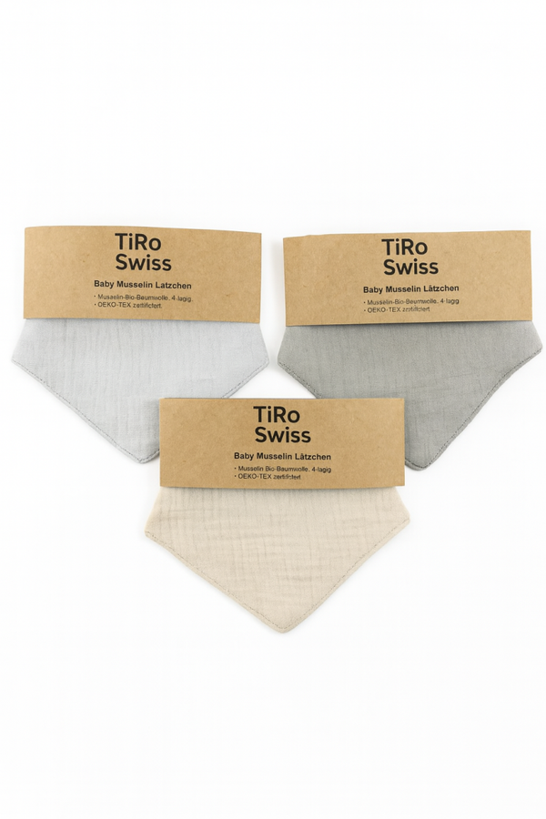 Baby-Musselin Lätzchen 3er Set