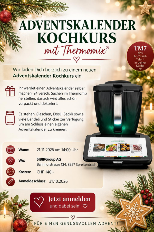 21.11.2026 - Kochkurs "Adventkalender" in Spreitenbach