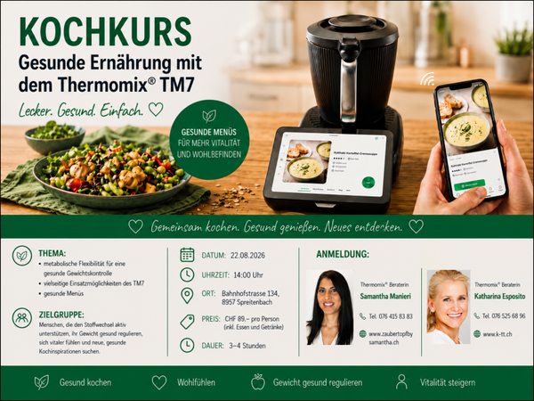 22.08.2026 - Kochkurs "Gesunde Ernährung mit dem Thermomix® TM7"