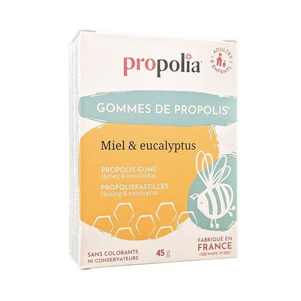 Gomme de Propolis au miel et à l’eucalyptus / Maux de gorge