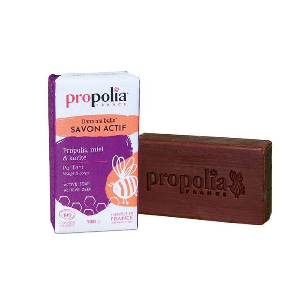 Savon Actif Certifié Bio Propolis, Miel et Karité / Purification naturelle