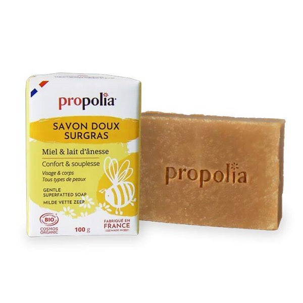 Savon doux surgras certifié bio / Douceur naturelle miel & ânesse