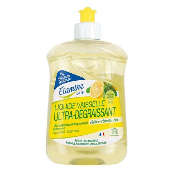 Ultra-dégraissant citron-menthe / Liquide vaisselle dégraissant