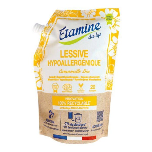 Lessive Hypoallergénique Camomille Bio / Lessive respectueuse de la peau