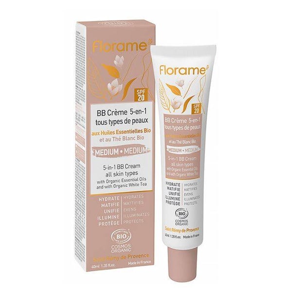 BB Crème 5-en-1 Médium certifiée bio / Soin teinté, éclat naturel