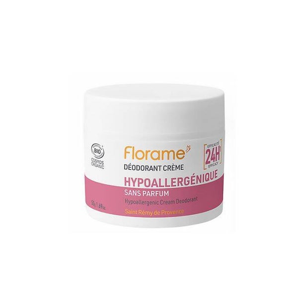 Déodorant Crème Hypoallergénique certifié bio / Protection naturelle 24 heures