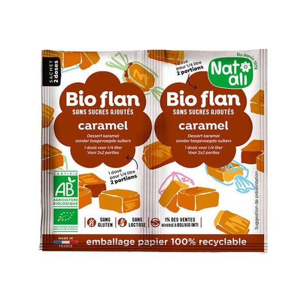 Bioflan Caramel bio / Entremets caramel sans sucre ajouté