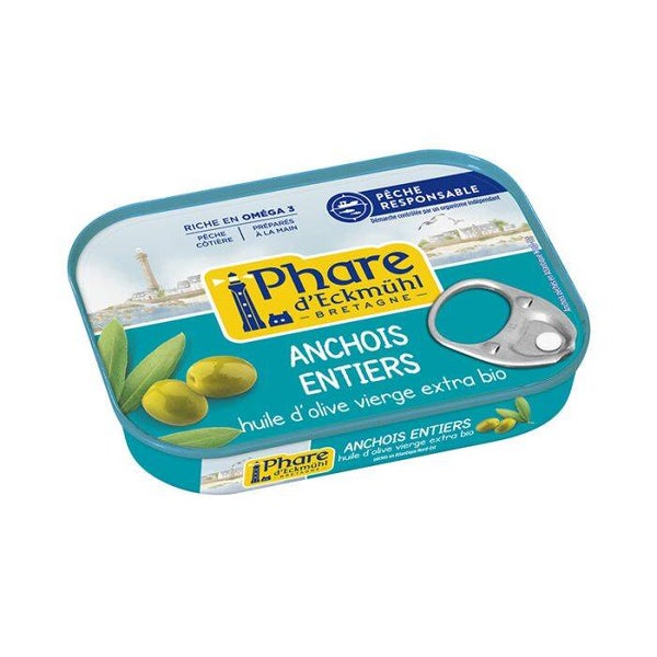 Anchois entiers à l'Huile d'Olive Vierge Extra Bio / Saveur authentique