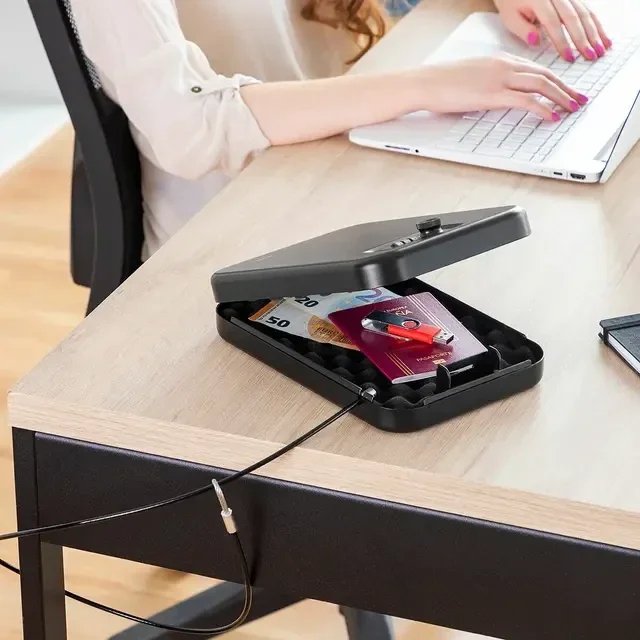 Coffre-Fort Portable avec Câble de Sécurité