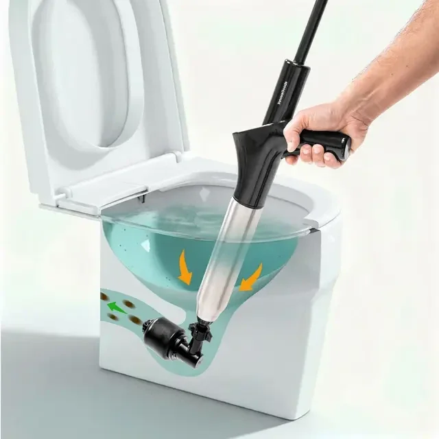 Déboucheur à air comprimé haute pression avec accessoires et manomètre 5 en 1