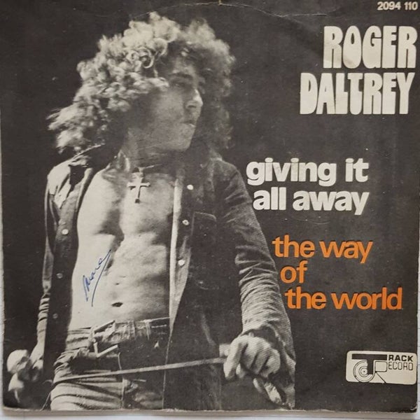 Single - Roger Daltrey ( The Who ) - Giving it all away