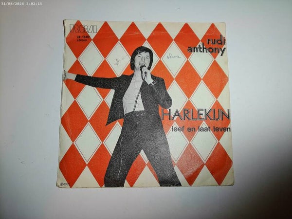 single Rudi Anthony - Harlekijn / Leef en laat leven