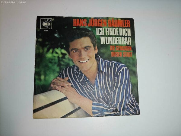 single Hans Jurgen Baumler  Ich finde dich wunderbar