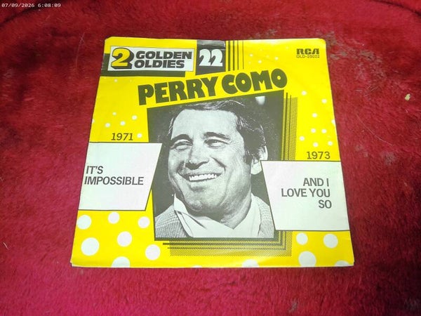 Single Perry Como - It's impossible / And I Love you so ( OLDIES )