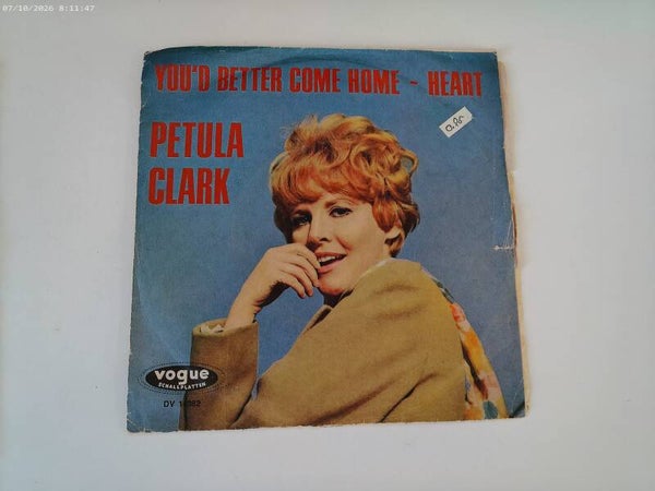 Single Petula Clark - You'd better come home / Heart
