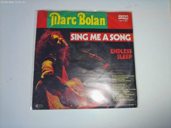 Single Marc Bolan ( T.Rex ) - Sing me a song / Endless Sleep