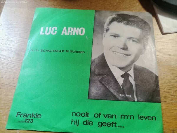 Single Luc Arno - nooit of van m'n leven
