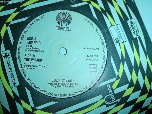 single Black Sabbath - Paranoid / The Wizzard