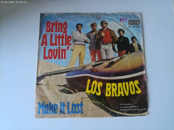 Single Los Bravos - Bring a little lovin' / Make it last