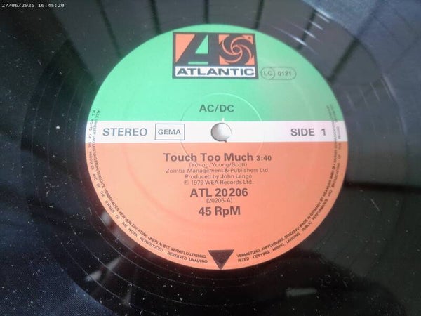 Lp Maxi Single AC/DC - Touch too much