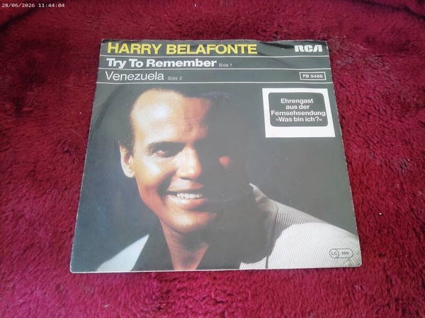 single Harry Belafonte - Try to remember / Venezuela