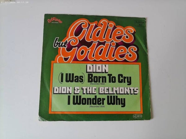 single Dion - Born to Cry / I wonder Why ( OLDIES )