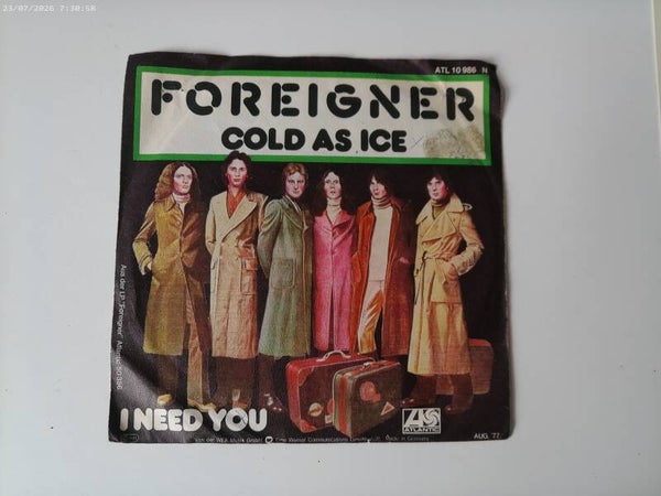 Single Foreigner - Cold as Ice / I need you