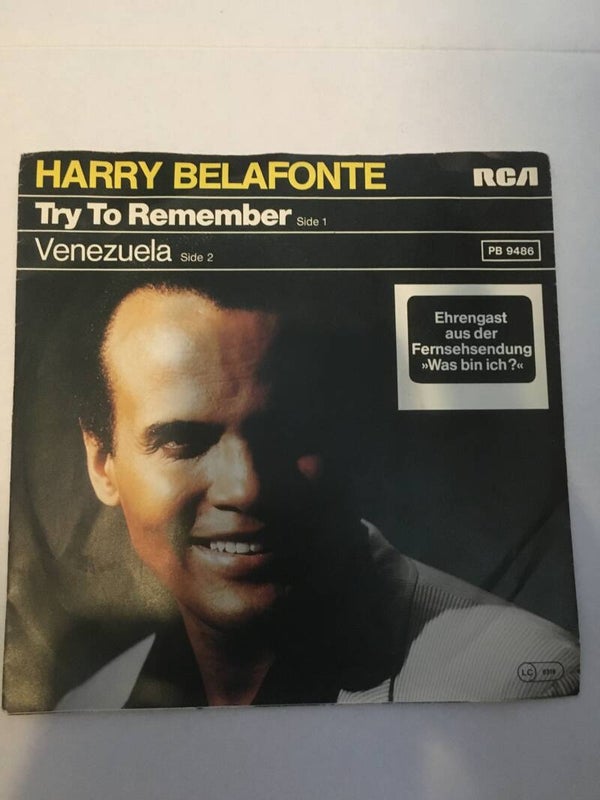 single-Harry Belafonte - Try to remember