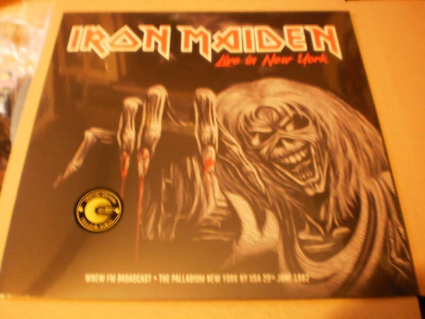 LP Iron Maiden - Live in New York 1982 yellow vinyl  NIEUW