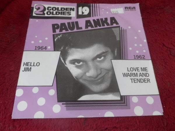single Paul Anka - Hello Jim / Love me warm & Tender