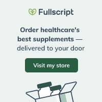 fullscript banner showing link to fullscript-vetted health supplements, the mindful spcae co blog shop features discounts for every order.