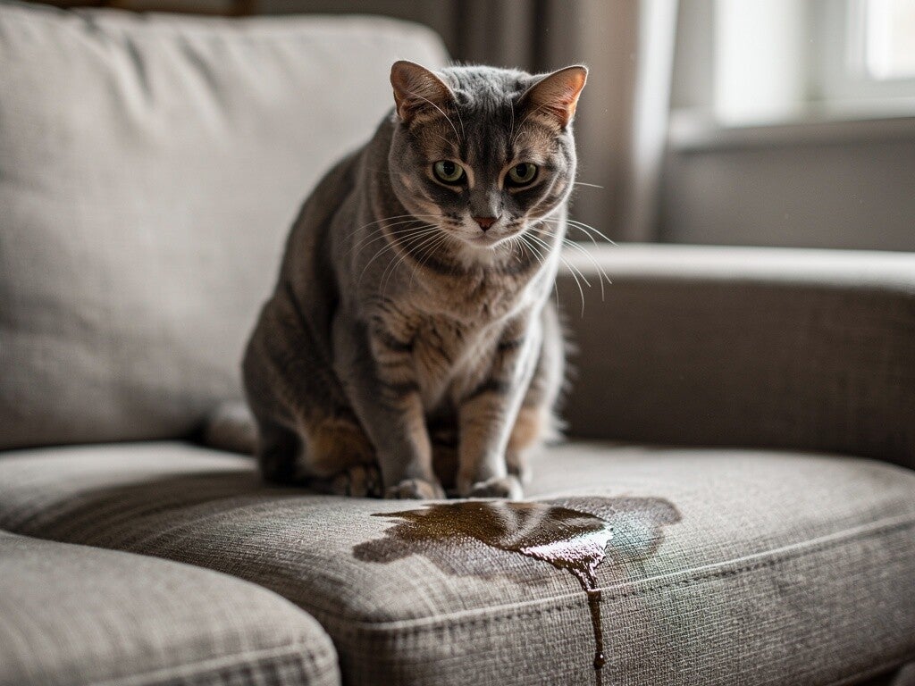 Jak usunąć zapach kociego moczu z tapicerki? Porady i metody do wykorzystania w domu