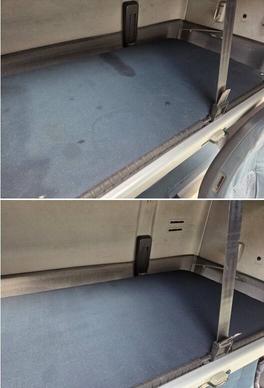 pranie materaca łóżka w kabinie ciężarówki zlecenie usługi czyszczenia wnętrza kabiny w ciężarówce