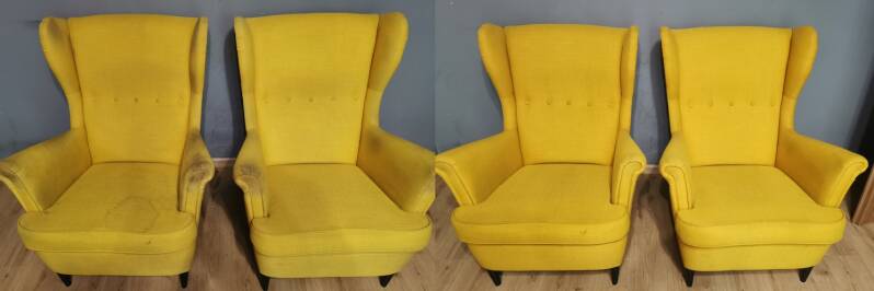 Fotel typu uszak koszt prania tapicerki 110 zł za sztukę