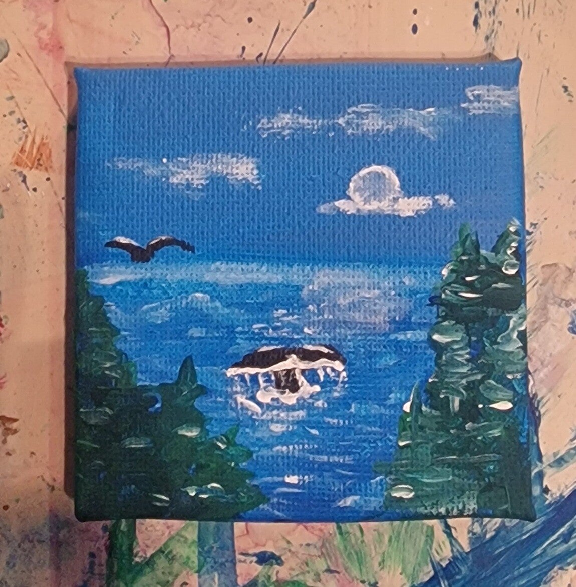 Mini Wandbild Walflosse