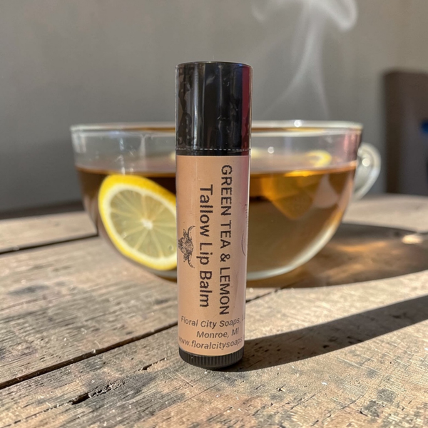 Tallow Lip Balm - Green Tea & Lemon