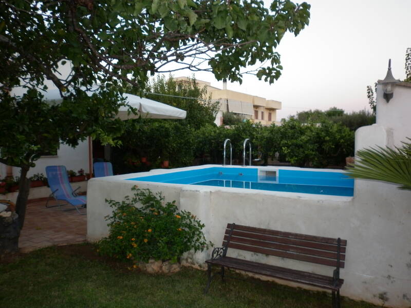 Private pool at the holiday home in Marsala