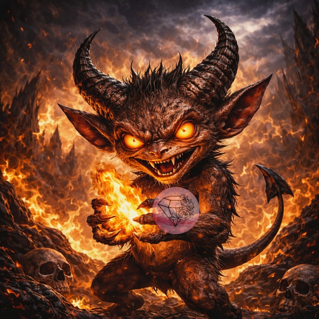 Gardien des flammes - 60x60cm