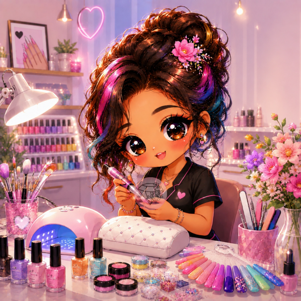 Pretty nails - 70x70cm